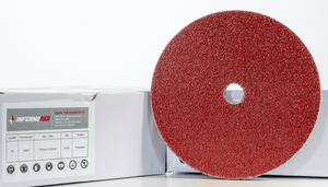 Inferno Red Ceramic Velcro Edger Disc 178mm x 22mm