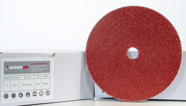 Inferno Red Ceramic Velcro Edger Disc 178mm x 22mm