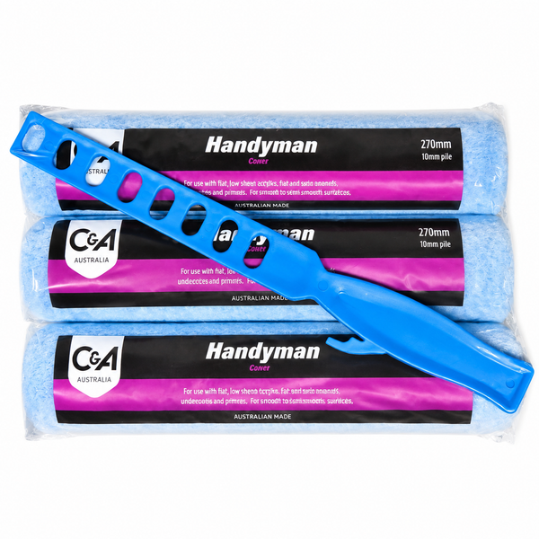 C & A Professional Handyman Triple Pack 10mm Micro with Drop Sheet & Stirrer