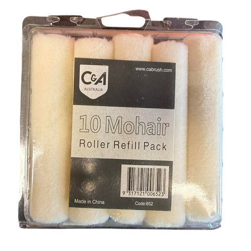 C & A Brushware Microfibre Mini Roller Refills 100mm (Pack of 10)