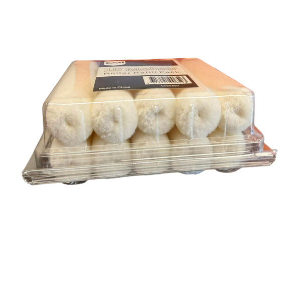 C & A Brushware Microfibre Mini Roller Refills 100mm (Pack of 10)