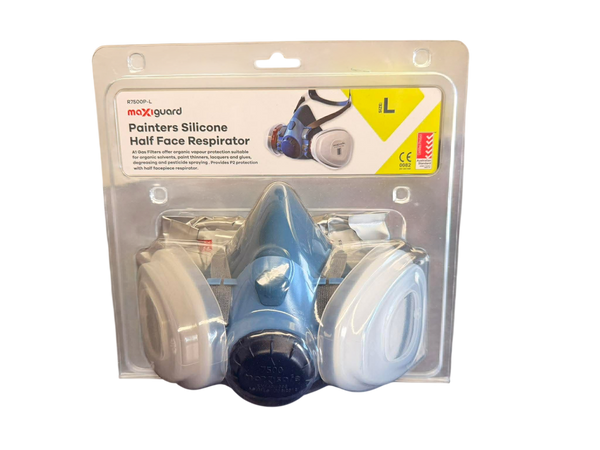 MaxiGuard Half Mask Silicone Painters Kit (Blister Pack) Large