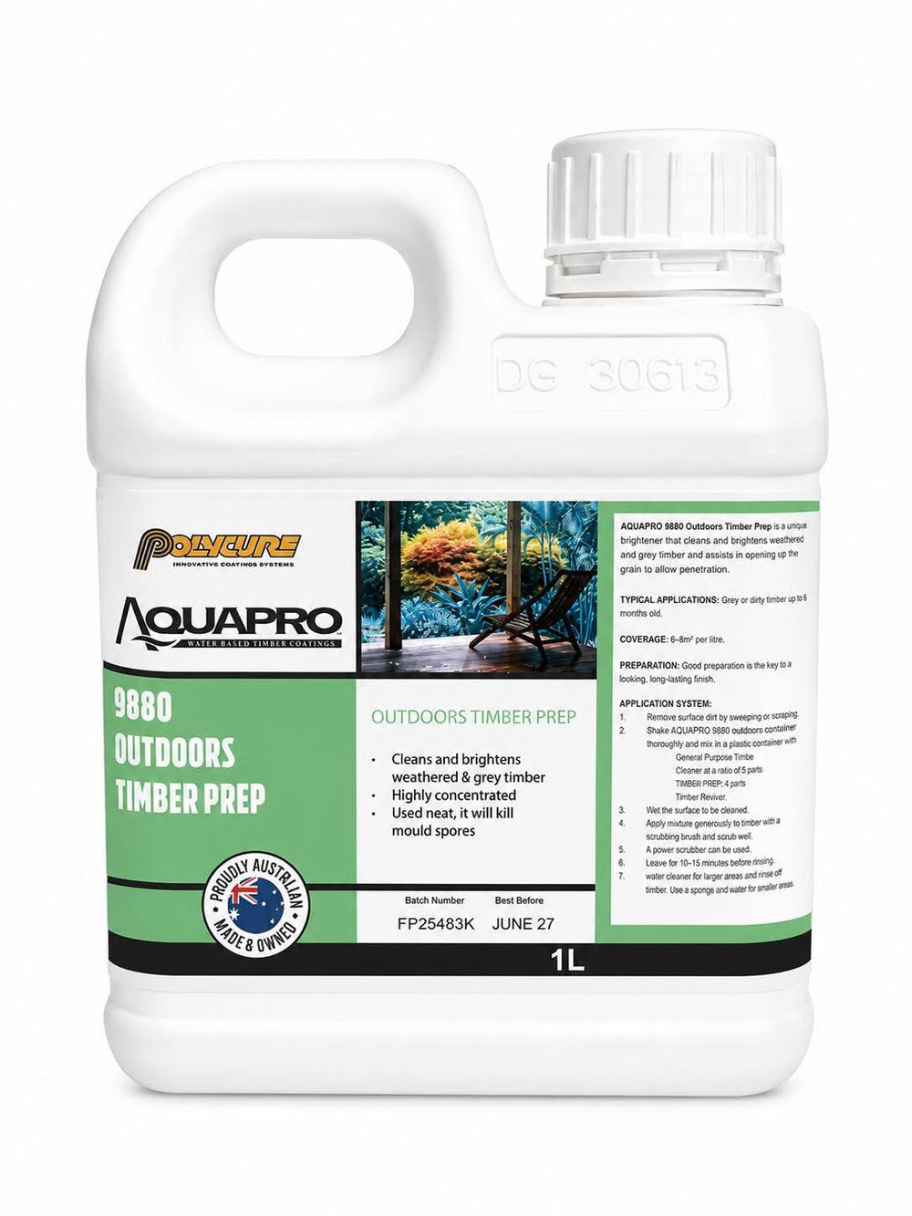 POLYCURE AQUAPRO 9880 Outdoors Timber Prep