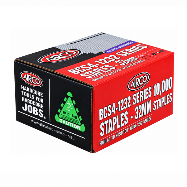 AIRCO BCS4-1232 SERIES Staples 32mm (Carton of 10,000)