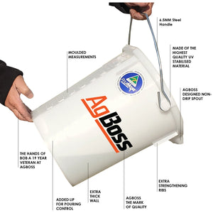 AgBoss Pourmaxx Measuring Bucket 15L