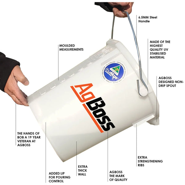 AgBoss Pourmaxx Measuring Bucket 15L