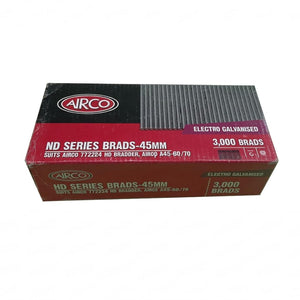 Airco ND Brads, 14 Gauge, Electro Galvanised