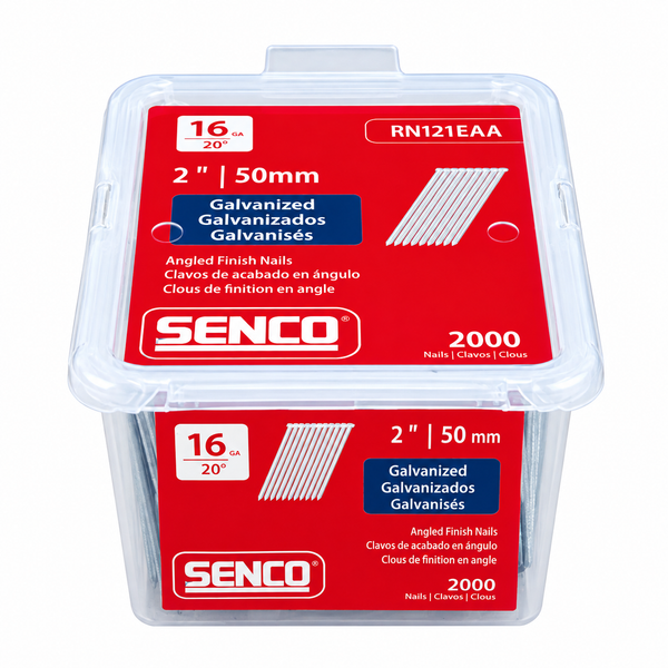 Airco Senco Angled Finish Nail 16G, Electro Galvanised
