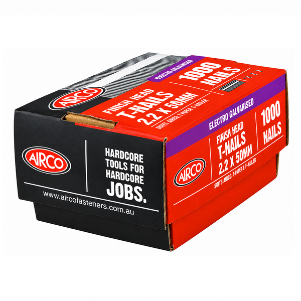 Airco FTN Finish Nails, Electro Galvanised
