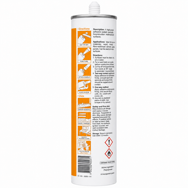 AlSeal AS-5000 Aqua Nails Construction Adhesive - 450g