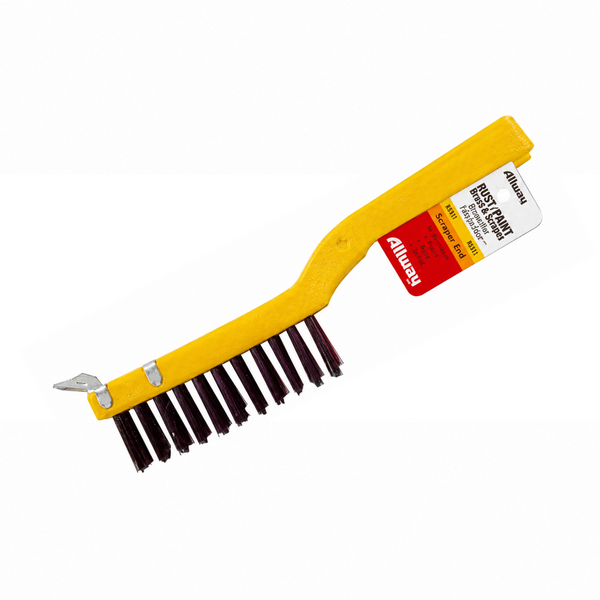 Allway Wire Brush with Scraper Yellow - SB411
