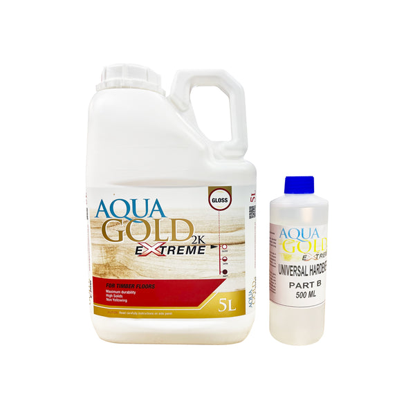 Aqua Gold 2K Extreme Water Base Floor Finish 5.5L Kit – Part A & B