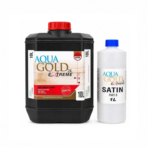 Aqua Gold 2K Extreme Water Base Floor Finish 11L Kit - Part A & B
