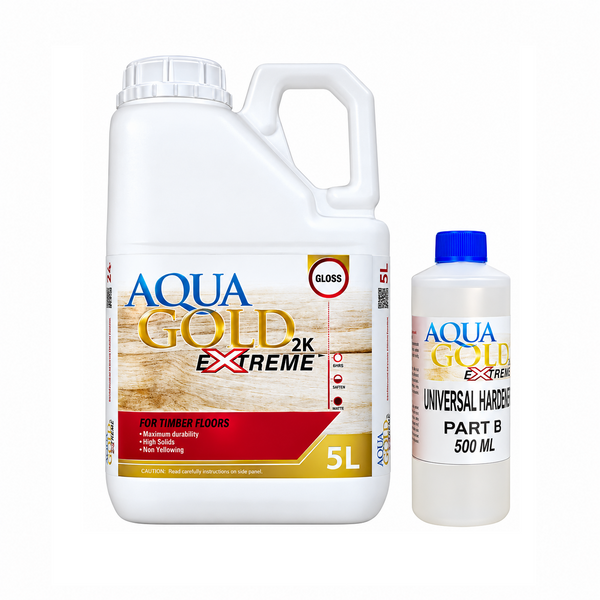 Aqua Gold 2K Extreme Water Base Floor Finish 5.5L Kit - Part A & B