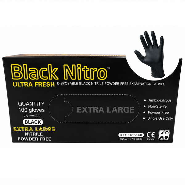 Black Nitro Ultra Fresh Gloves Extra Large (100 per box)