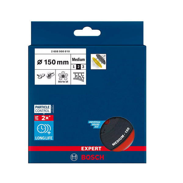 Bosch GEX 150 Backing Pad Medium – Expert 150mm Multihole Long life