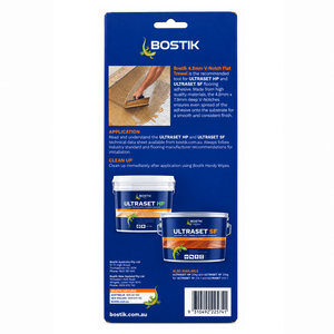 Bostik Flat V-Notch Trowel 4.8mm Ultraset HP & SF Adhesives