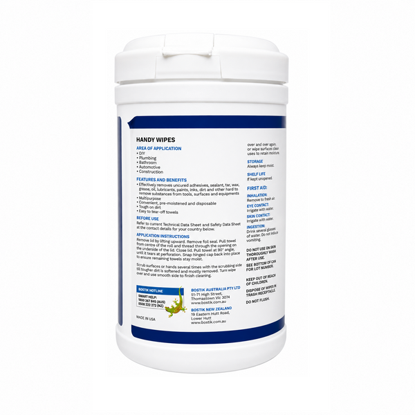 Bostik Handy Wipes Extra Large - 70 Sheets