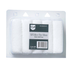 C & A Brushware Microfibre Mini Roller Refills 100mm (Pack of 10)