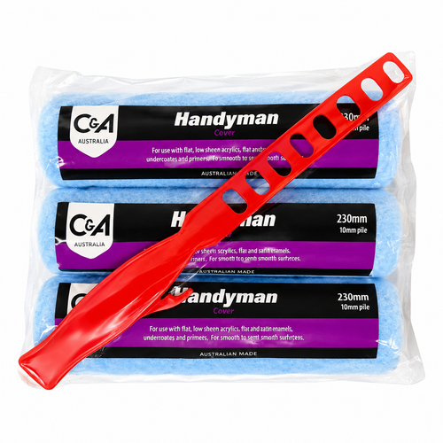 C & A Professional Handyman Triple Pack 10mm Micro with Drop Sheet & Stirrer