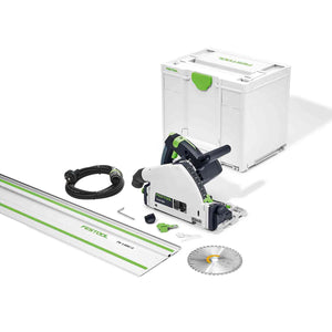 Festool 577281 TS 55F 160mm Plunge Cut Circular Saw with 1400mm Guide Rail in Systainer