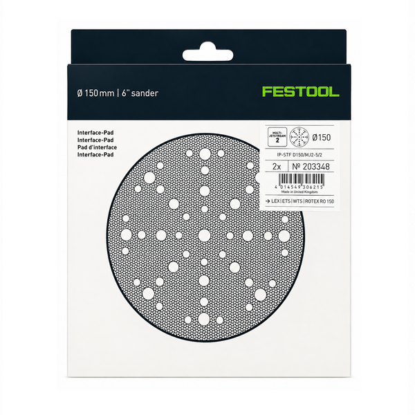Festool 203348 Soft Interface Pad 150mm x 5mm (Pack of 2)