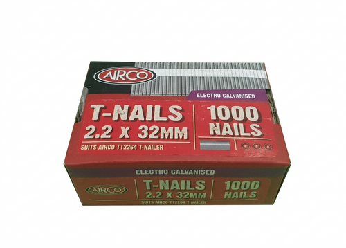 Airco T-Nails, Electro Galvanised