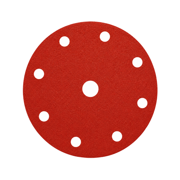 Inferno Red Ceramic Disc Velcro 150mm 9 Hole (Box of 50)