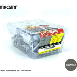Macsim Splitz Anchor 38mm x 6mm Galvanised QTY:100