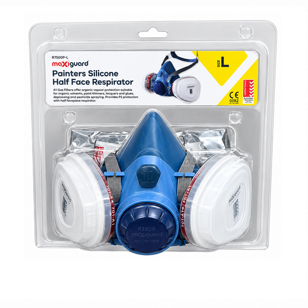 MaxiGuard Half Mask Silicone Painters Kit (Blister Pack) Large
