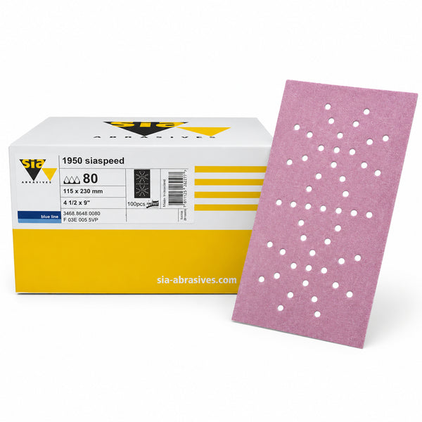 SIASPEED 1950 Abrasive 115mm x 230mm 49 Holes (Box of 100)