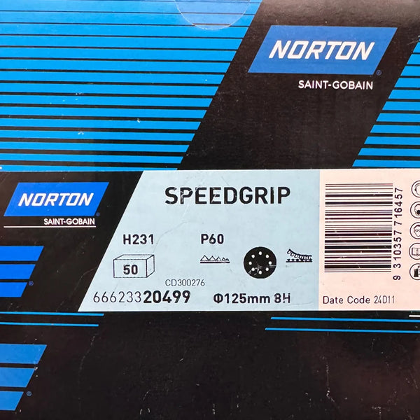 Norton Speedgrip Disc H231 125mm 8 Hole