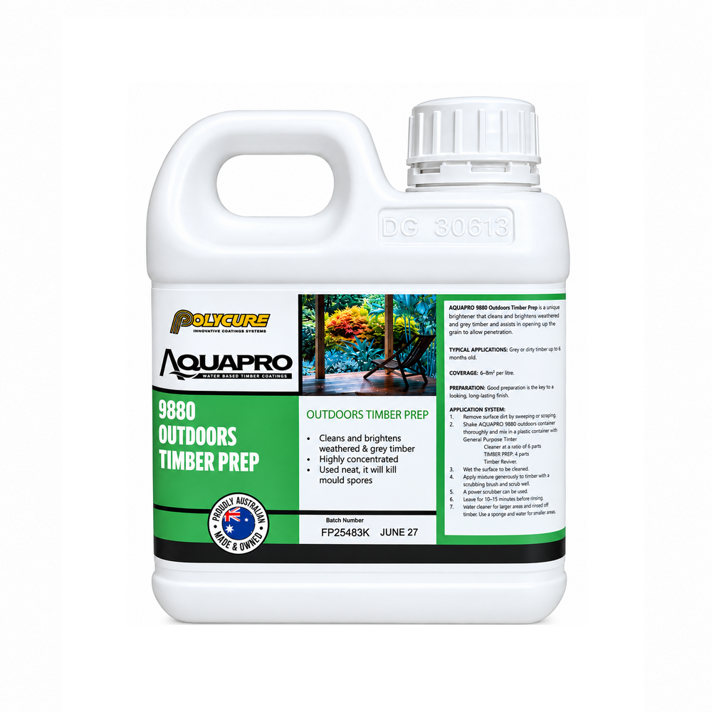 POLYCURE AQUAPRO 9880 Outdoors Timber Prep