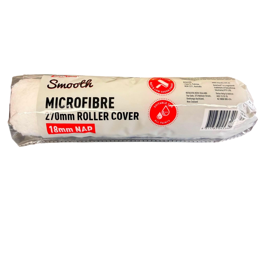 RotaCota Smooth MicroFibre 270mm Roller Cover 18mm Nap