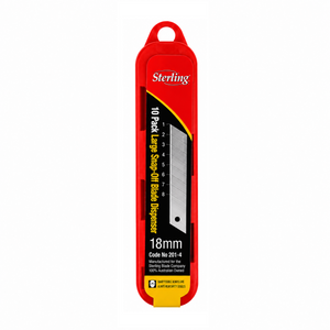 Sterling 18mm Large Blade 201-4 Snap Off (Pack of 10)