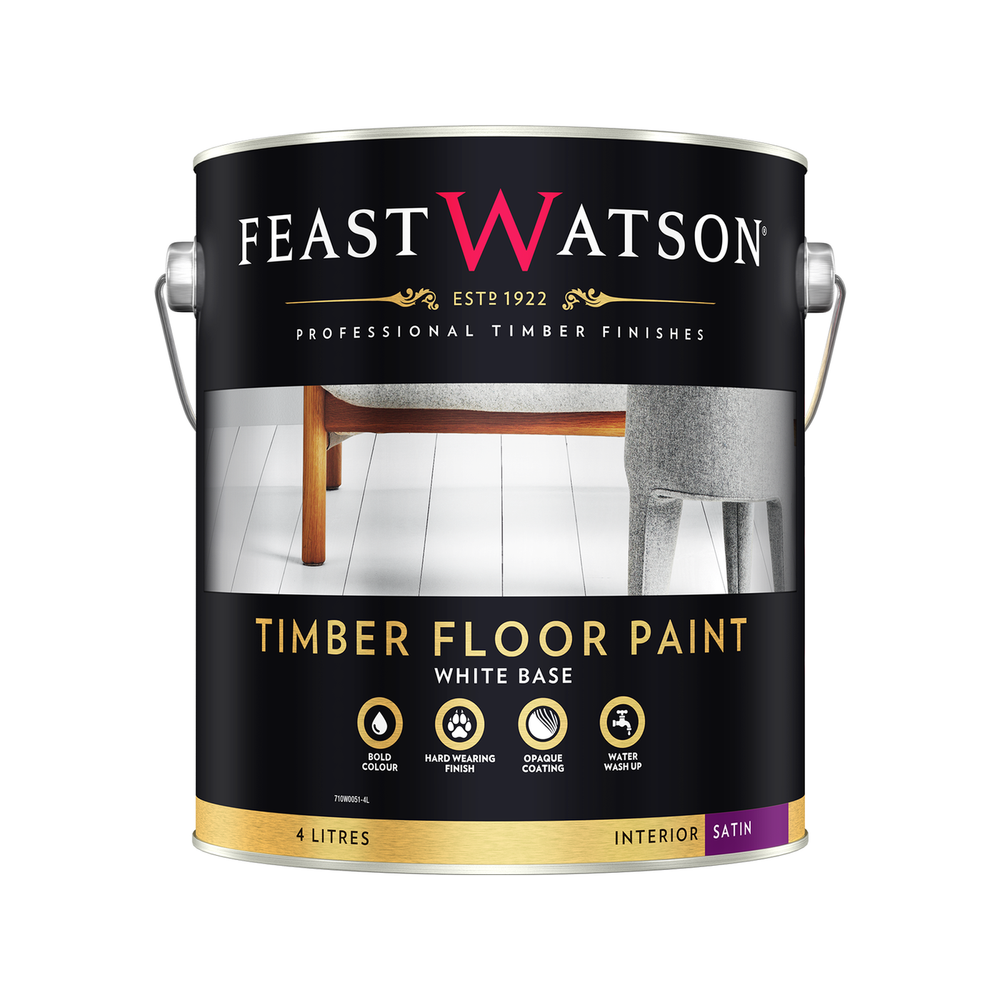 Feast Watson Timber Floor Paint White 4L