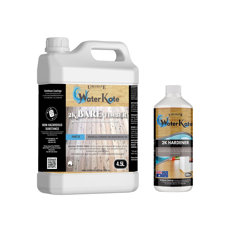Urethane WaterKote 2K Bare Timber with Hardener 5L Kit