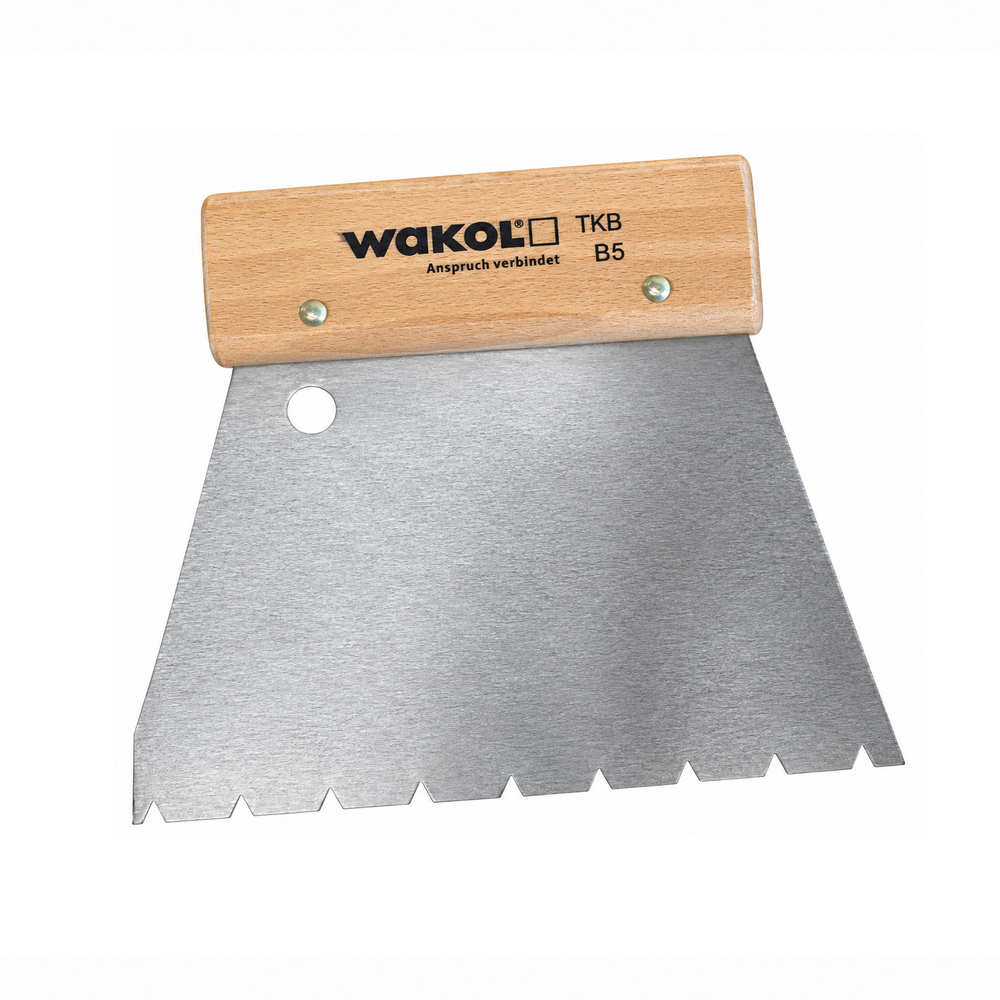 WAKOL Trowel B5 180mm V Notch Trowel 5mm