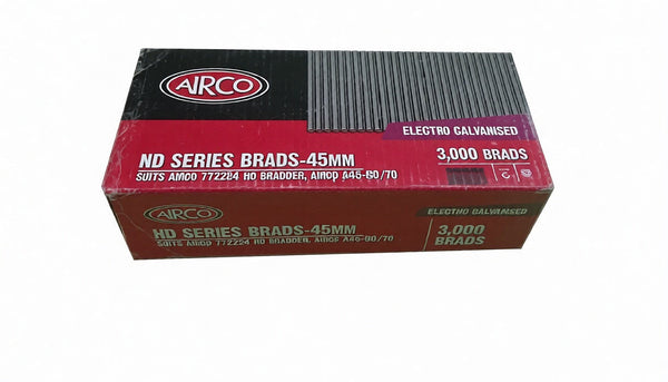 Airco ND Brads, 14 Gauge, Electro Galvanised