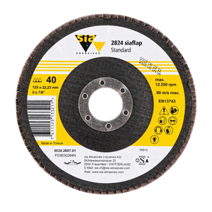 SIAFLAP 2824 Disc 125mm x 22,23mm Standard Zirconia Abrasive Flap Disc (Box of 10)
