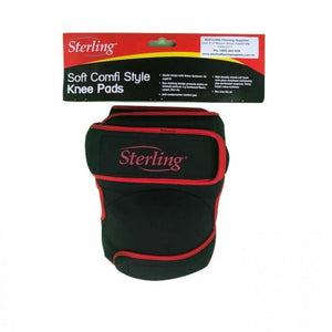Sterling Soft Comfi Style Knee Pads Black Red Non Marking 18-550